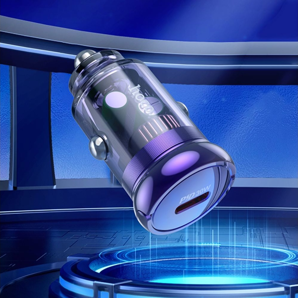    Hoco Z53 Type-C, Power Delivery (30 ), transparent purple +  Type-C  Type-C | ,  