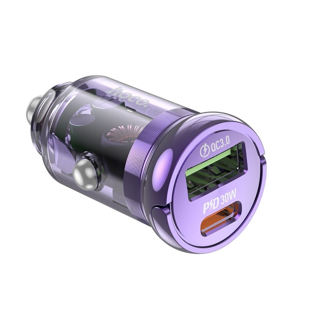    Hoco Z53A USB/ Type-C PD 30W QC transparent purple