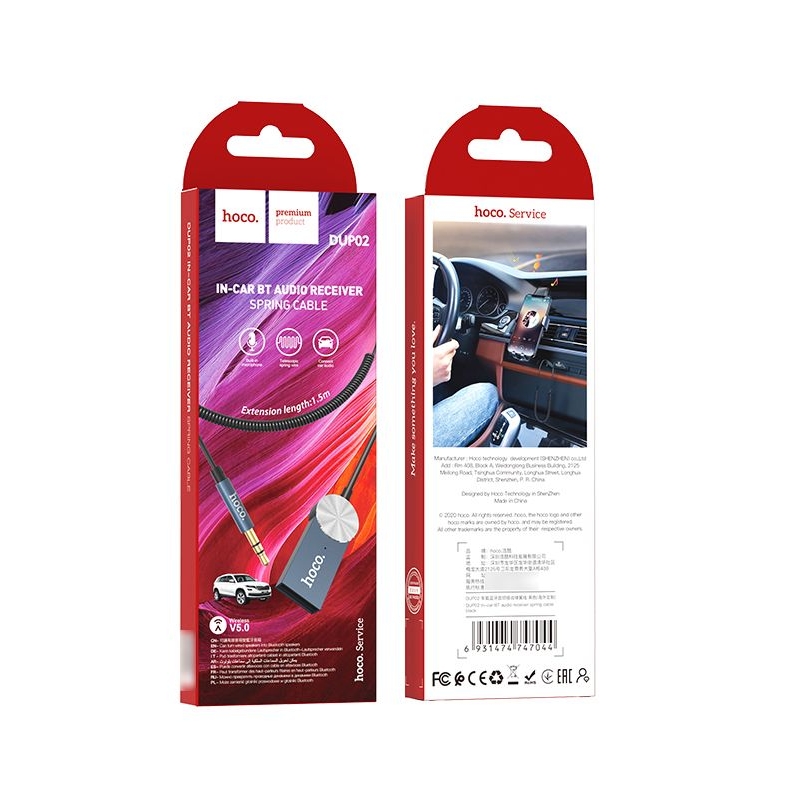 AUX  Hoco DUP02, Bluetooth to Jack 3.5   , 