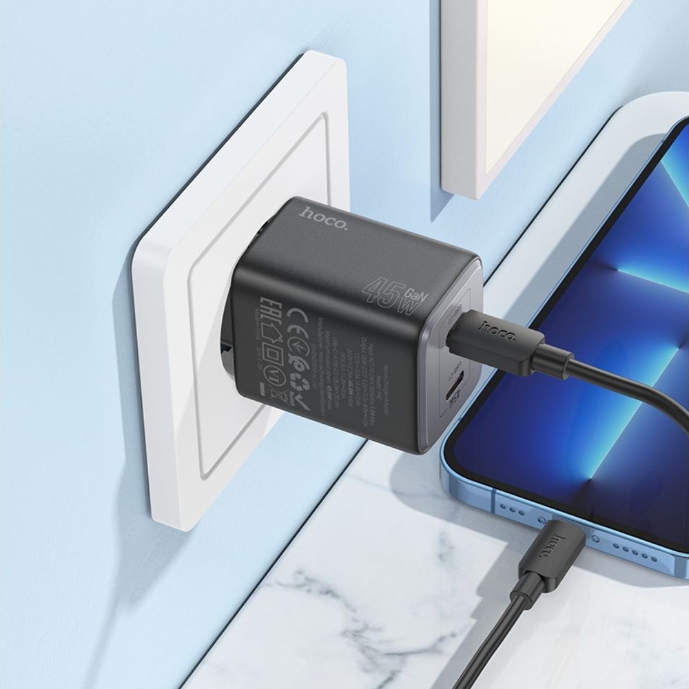    Hoco N42 2 Type-C Power Delivery (45 ),  +  Type-C  Lightning