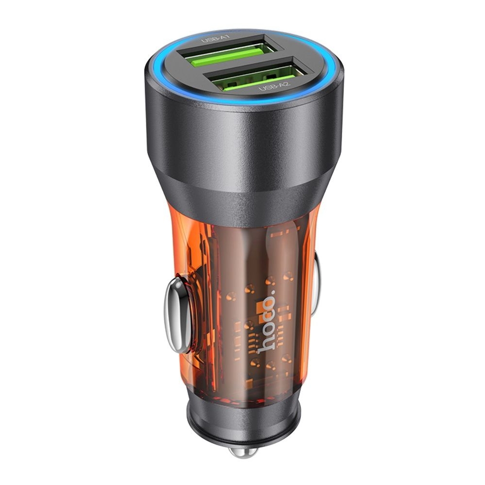    Hoco NZ12 2 USB, Quick Charge, 36W transparent orange | ,  