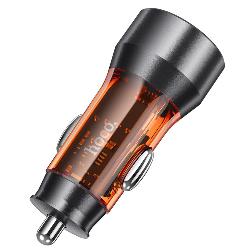    Hoco NZ12 2 USB, Quick Charge, 36W transparent orange | ,  