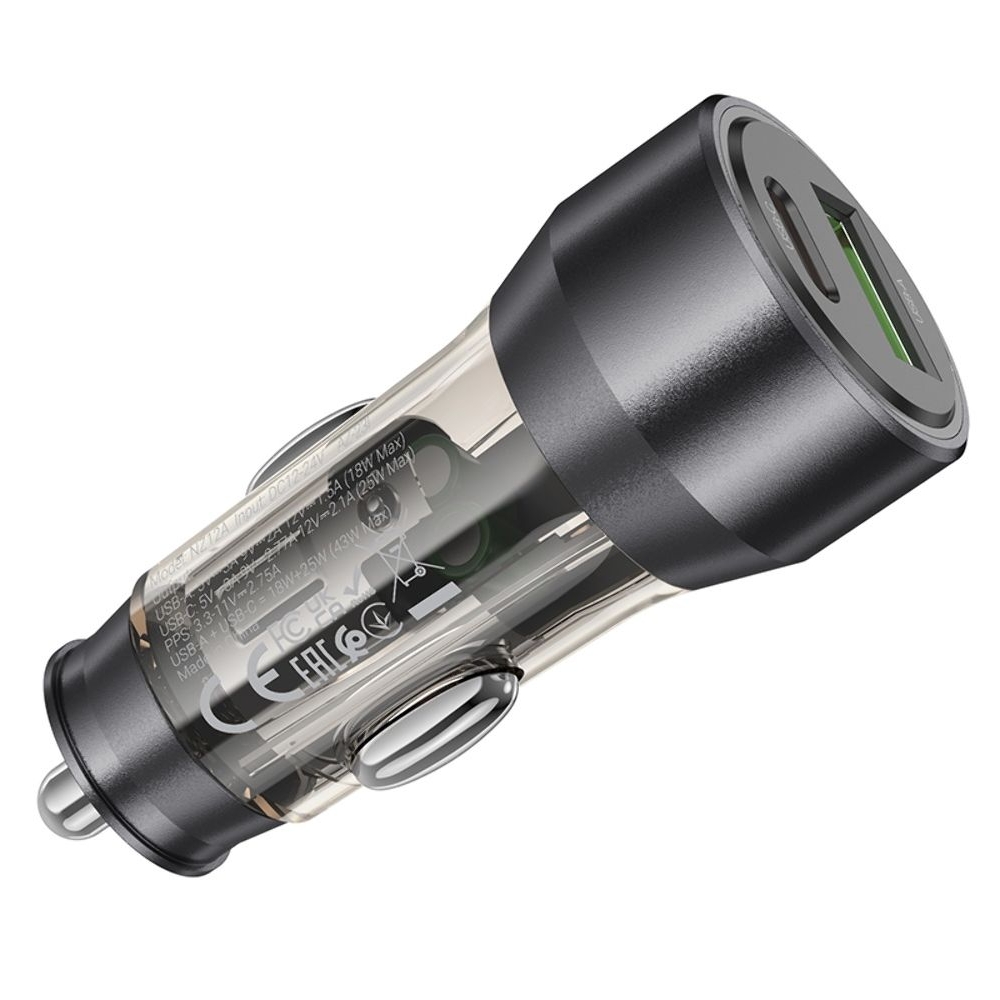    Hoco NZ12A USB/ Type-C PD 43W transparent,  | ,  