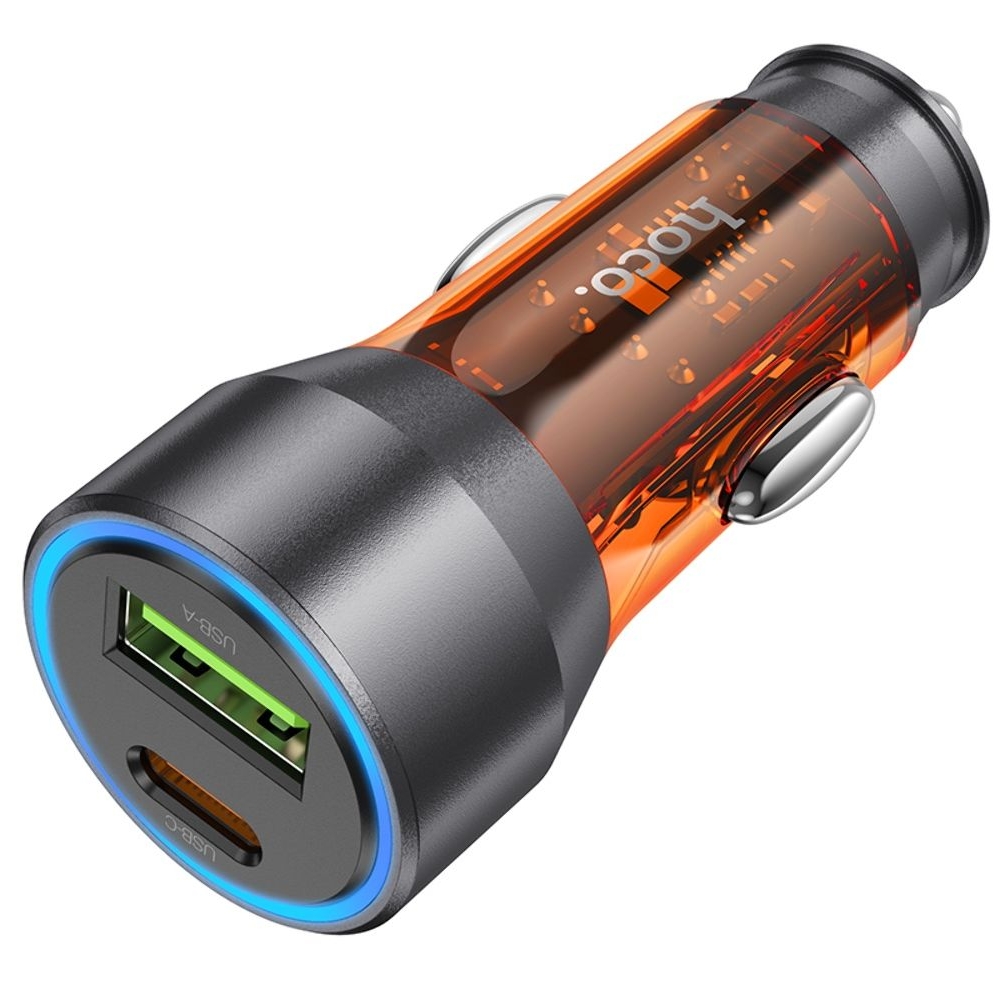   Hoco NZ12A USB/ Type-C PD 43W transparent orange | ,  