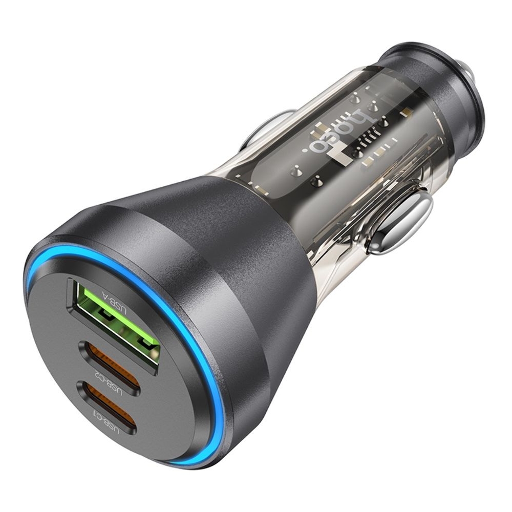    Hoco NZ12D, 1 USB, 2 Type-C, PD 60W transparent,  | ,  