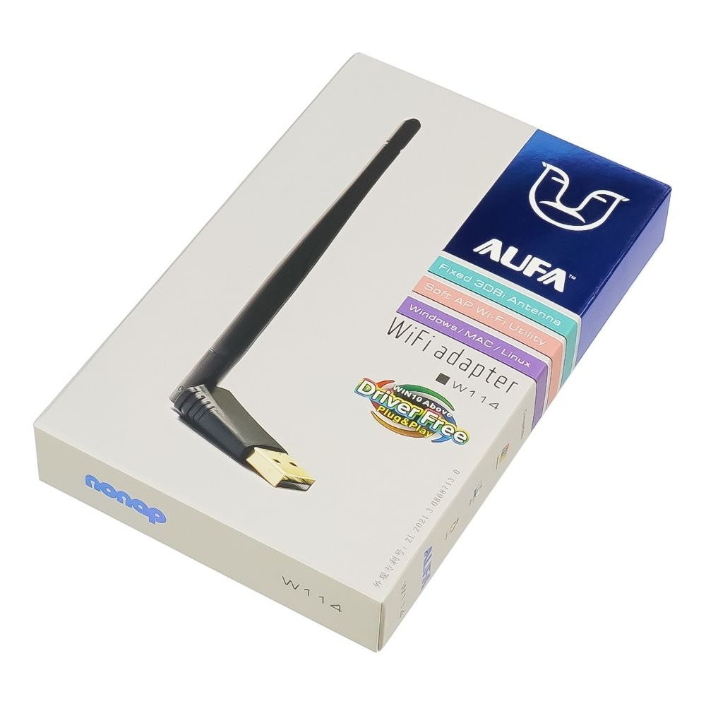 Wi-Fi  Alfa W114 USB 150Mbps IPTV / DVR RECEIVER 3DBi black