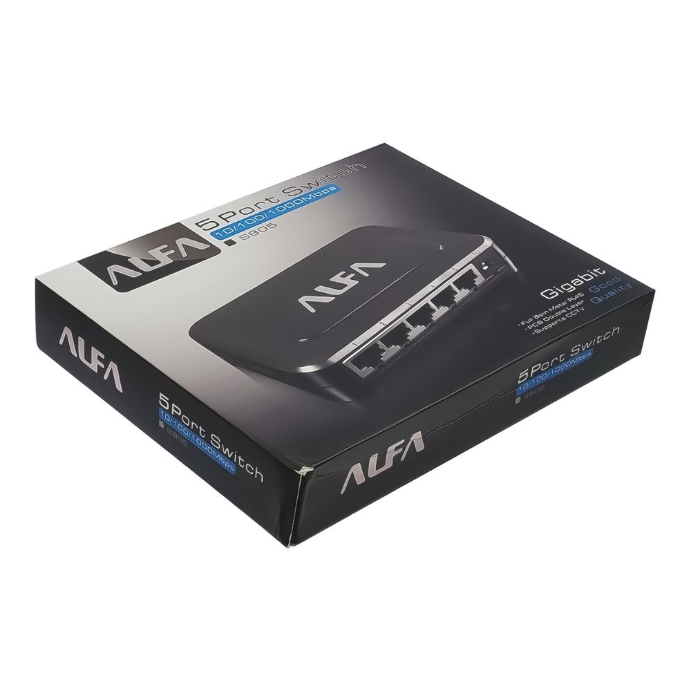  Alfa S805 switch 10/100/1000Mbps 5  black