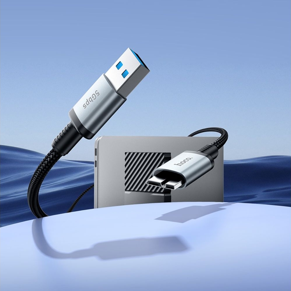   Hoco US10 USB to Micro USB3.0 5Gbit/s 0.5m black