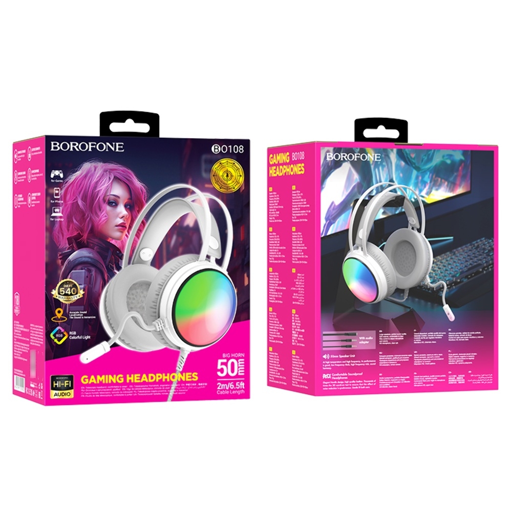   Borofone BO108     LED  Jack 3.5 white