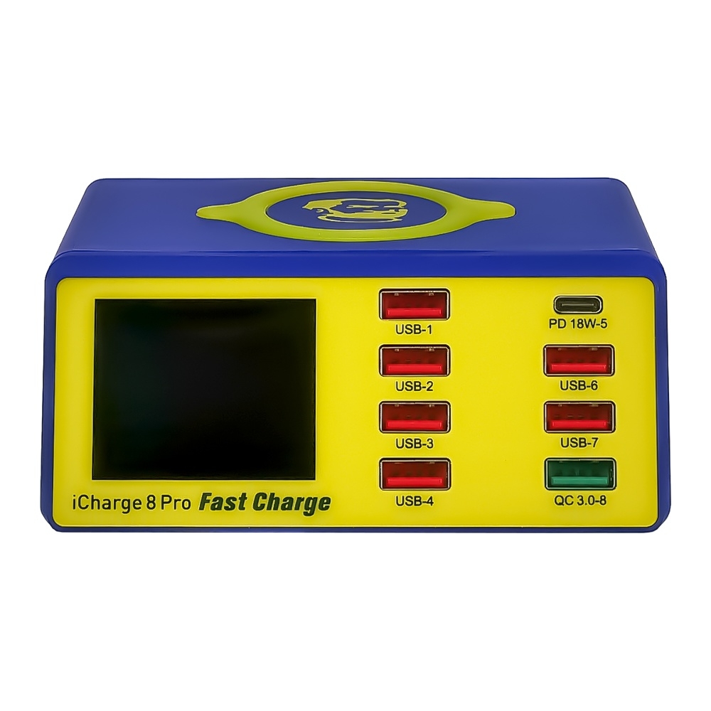       Mechanic iCharge 8 Pro 100W (6 USB 2.4/ 1 USB QC 3.4A/ 1 PD 18W/ Wireless fast charging 15W)