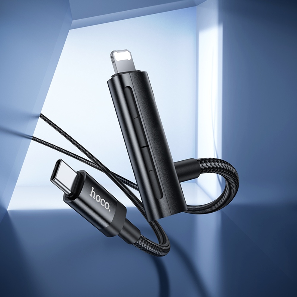  Hoco U135 21 Type-C to Lightning/ Type-C 1.2m black