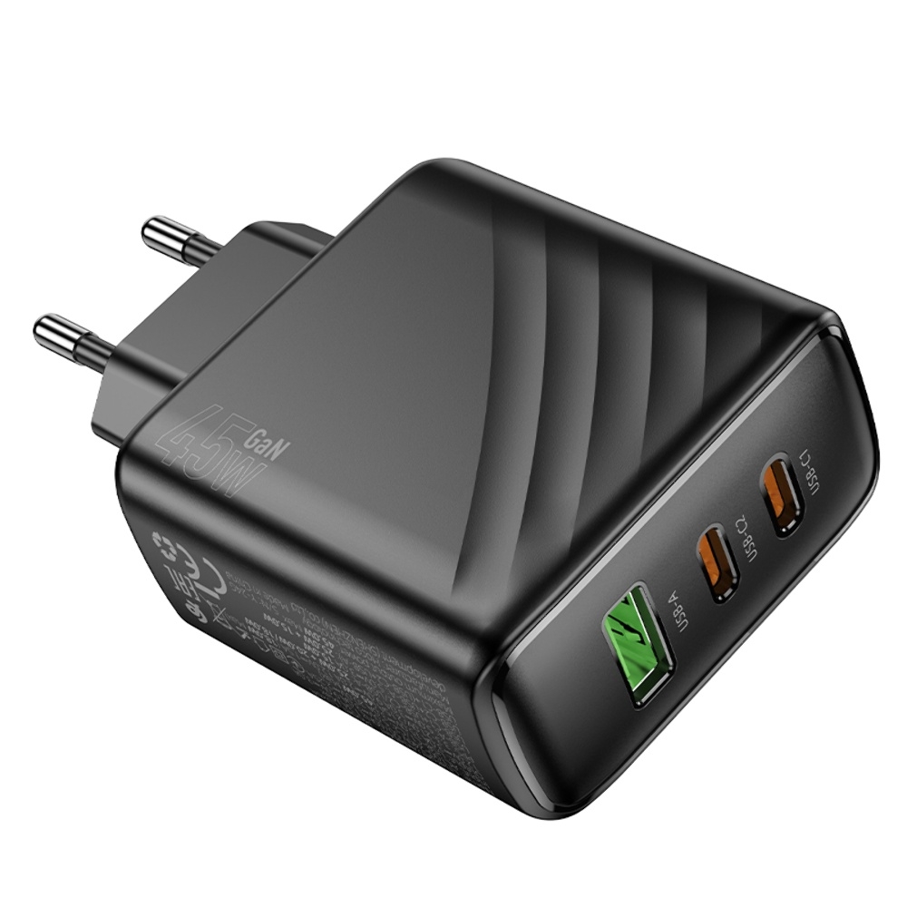    Hoco CS26A USB/ 2 Type-C PD 45W black
