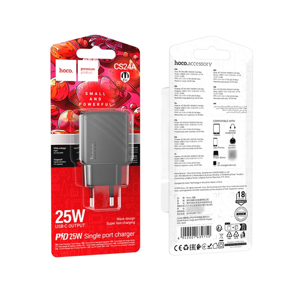    Hoco CS24A Type-C PD 25W black