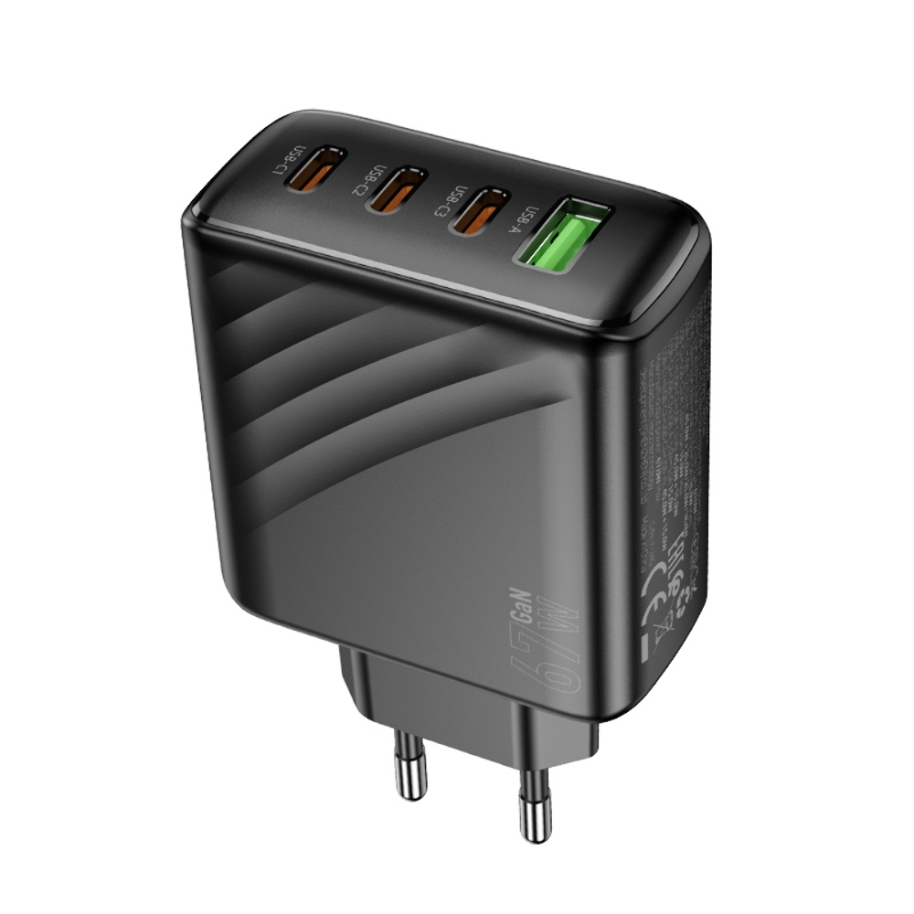    Hoco CS27A USB/ 3 Type-C PD 67W black
