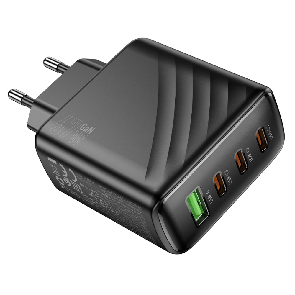    Hoco CS27A USB/ 3 Type-C PD 67W black