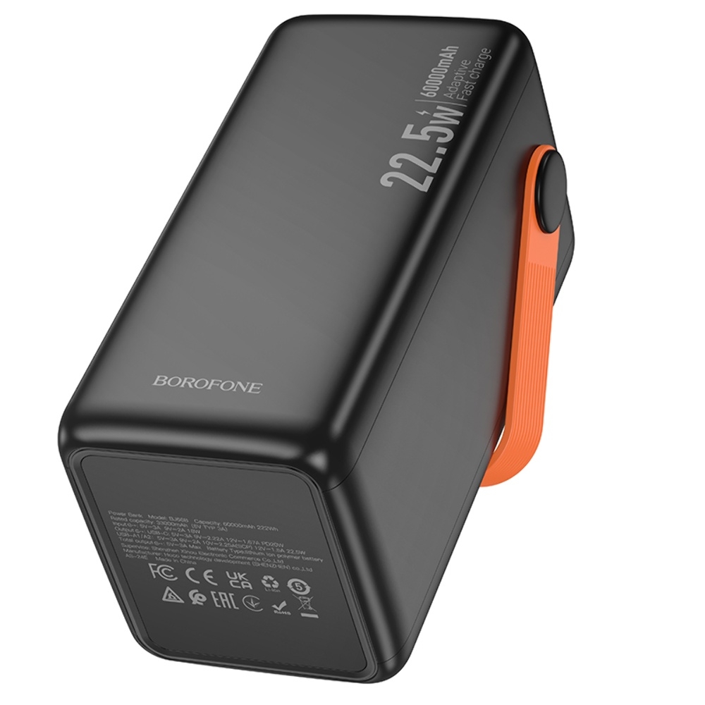 Power bank Borofone BJ66B 60000mAh 22.5W PD 20W black