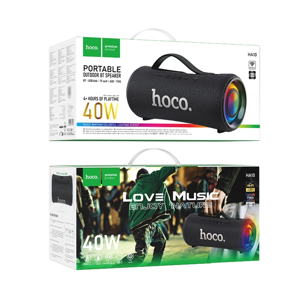  Bluetooth  Hoco HA10  LED  black