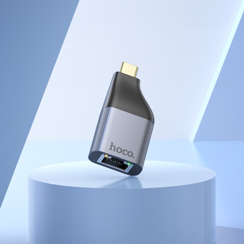   Hoco UA35 Type-C to RJ45 metal grey