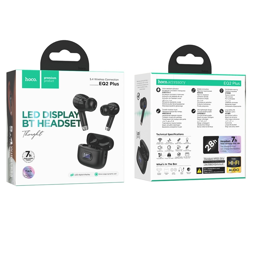  TWS  Hoco EQ2 Plus  black