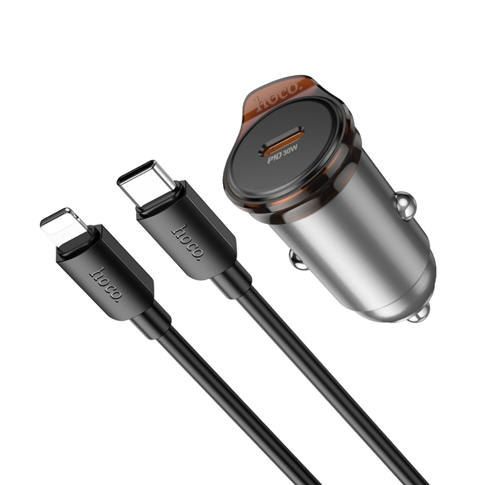    Hoco NZ16 Type-C PD 30W metal grey +  Type-C to Lightning
