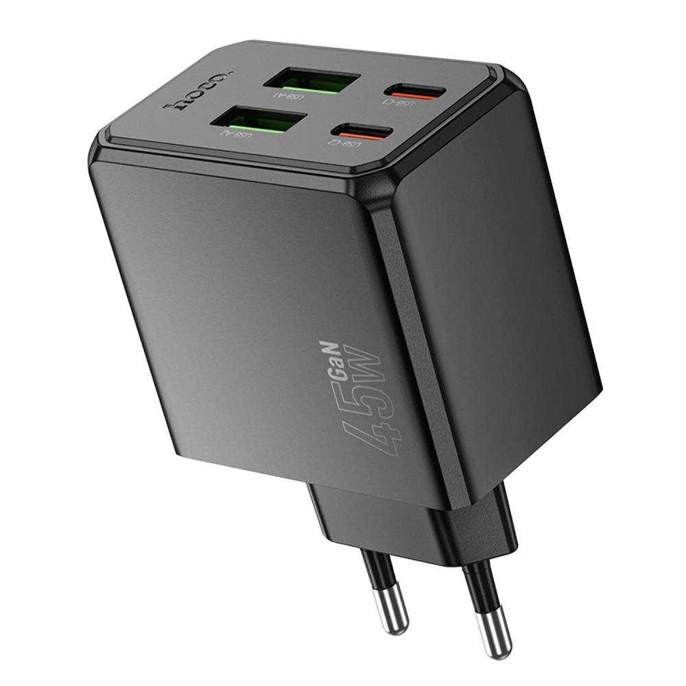    Hoco CS18A 2 USB/ 2 Type-C PD 45W black