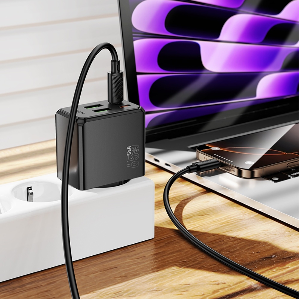    Hoco CS19A 2 USB/ 2 Type-C PD 65W black