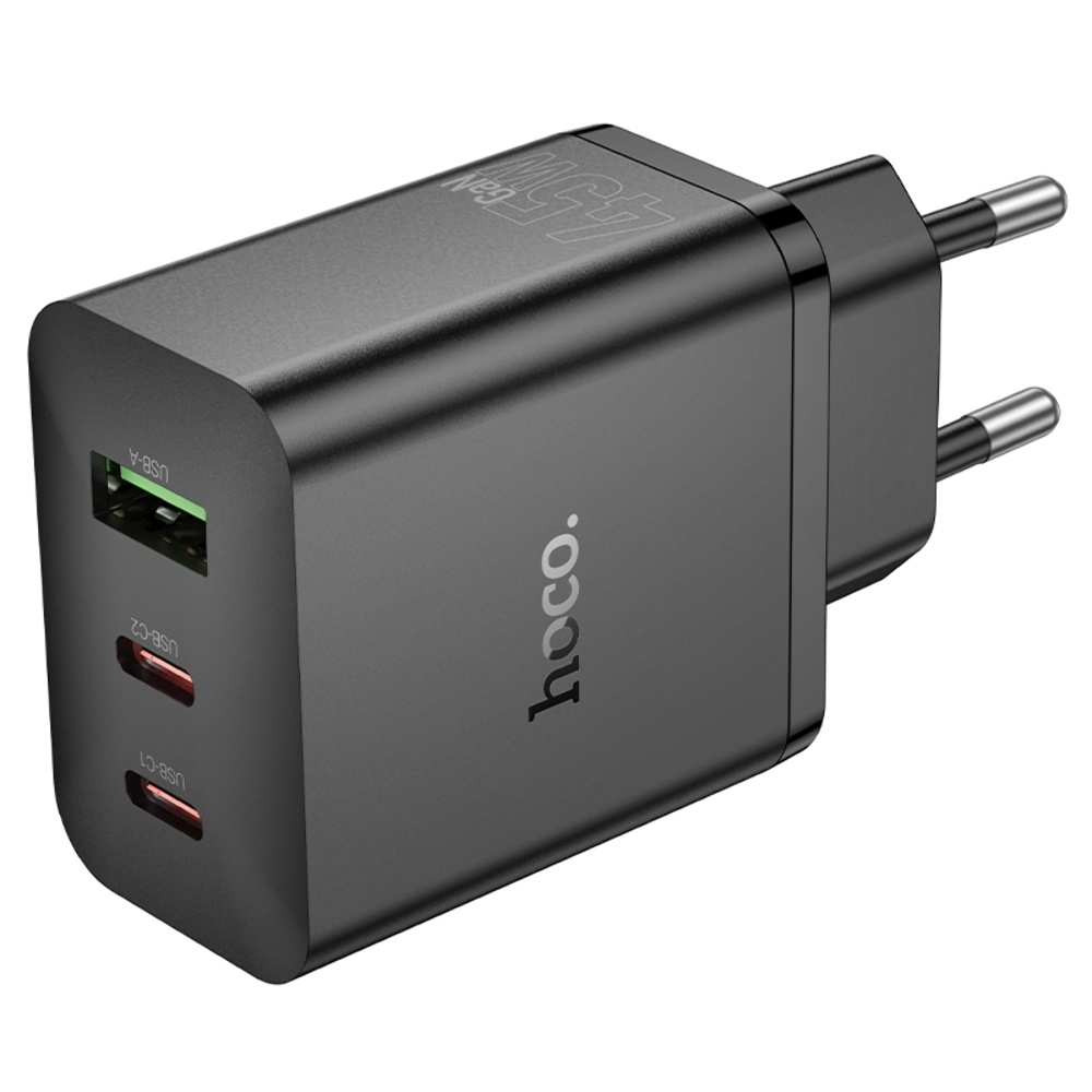    Hoco N50 USB/ 2 Type-C PD 45W black