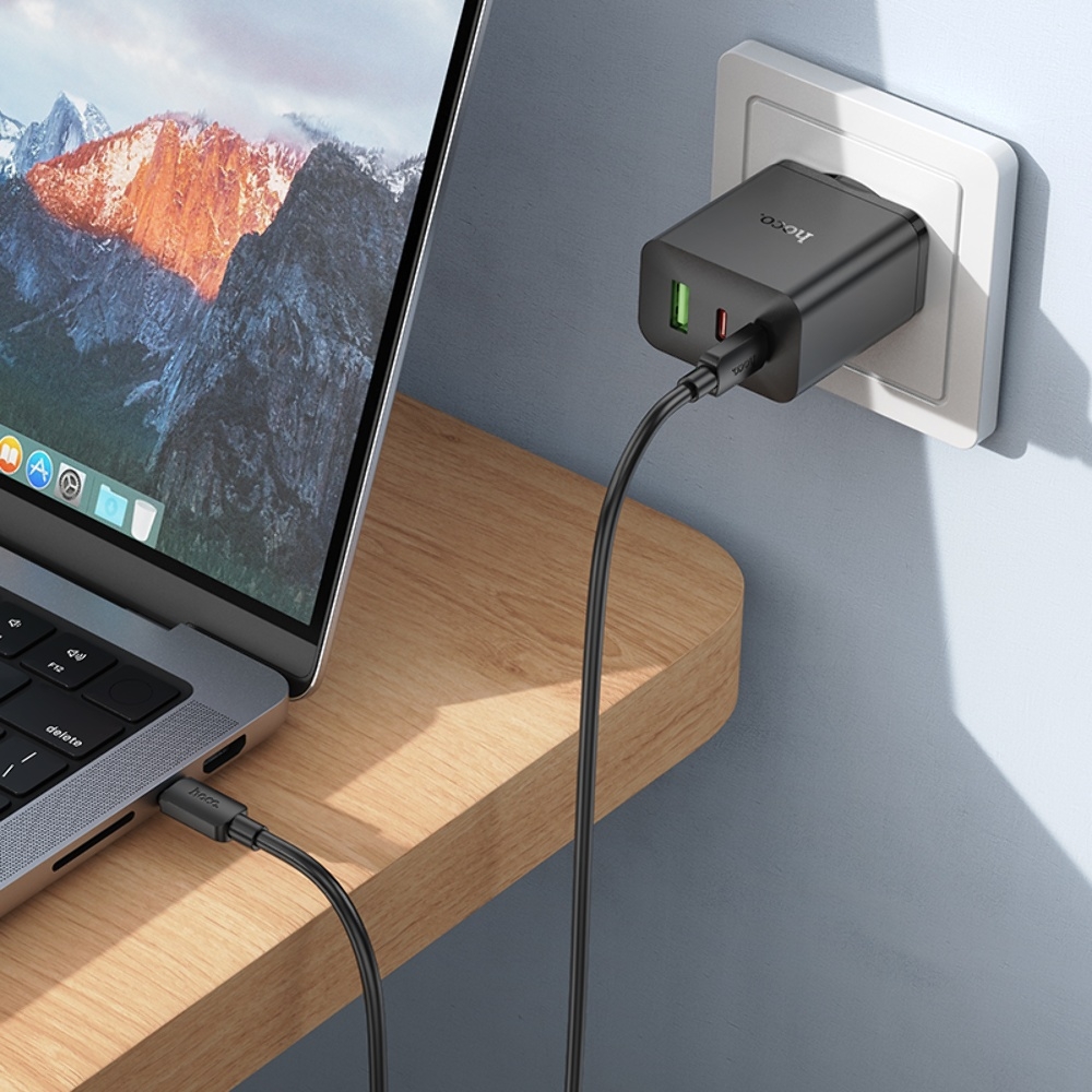    Hoco N50 USB/ 2 Type-C PD 45W black