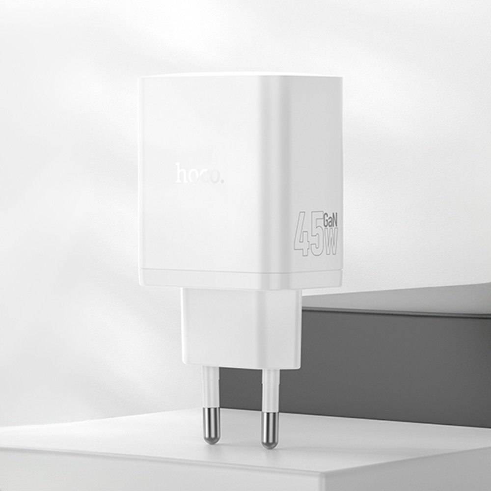    Hoco N50 USB/ 2 Type-C PD 45W white