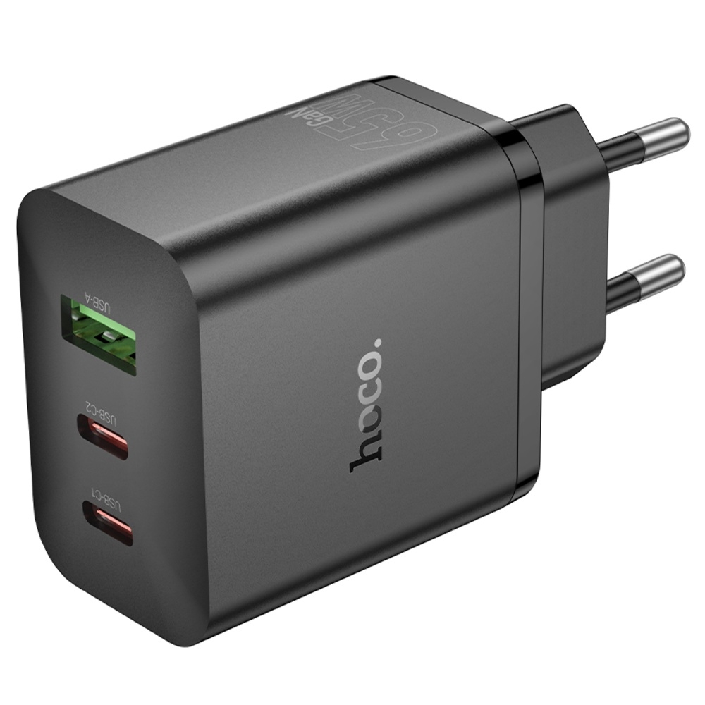    Hoco N51 USB/ 2 Type-C PD 65W black