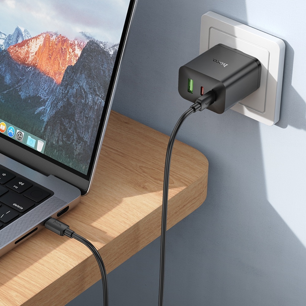    Hoco N51 USB/ 2 Type-C PD 65W black