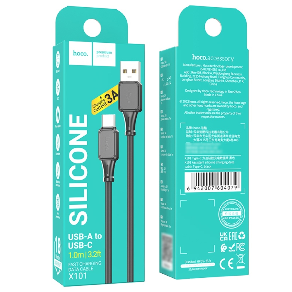  Hoco X101 USB to Type-C black
