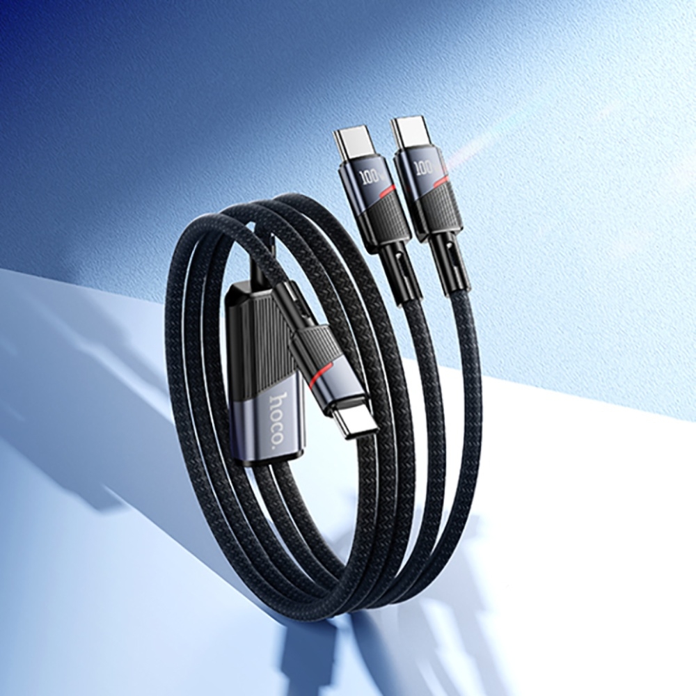  Hoco U139 21 Type-C to Type-C/ Type-C PD 100W 1.2m black