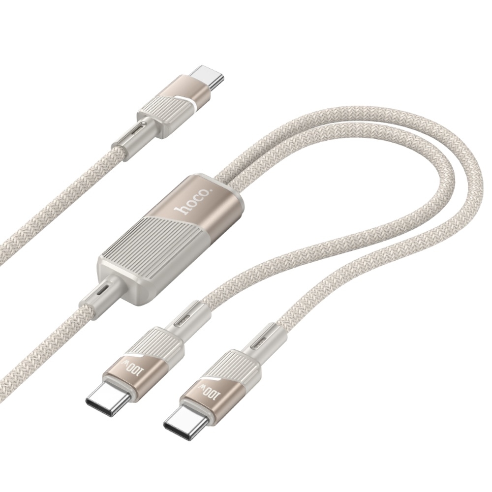  Hoco U139 21 Type-C to Type-C/ Type-C PD 100W 1.2m gold