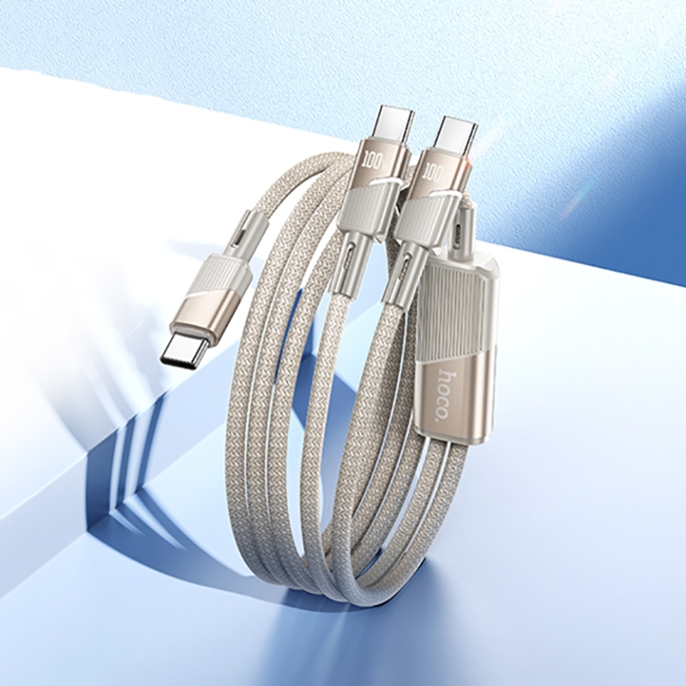  Hoco U139 21 Type-C to Type-C/ Type-C PD 100W 1.2m gold