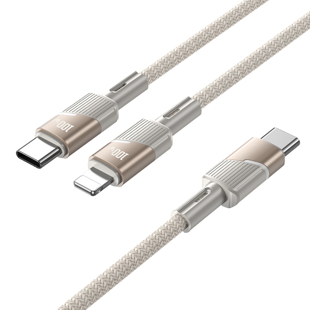  Hoco U139 21 Type-C to Type-C/ Type-C PD 100W 1.2m gold
