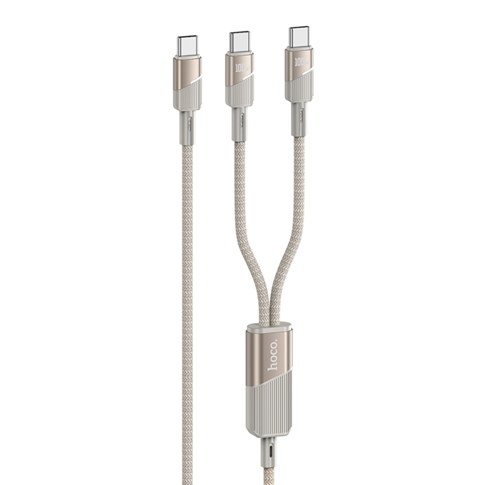  Hoco U139 21 Type-C to Type-C/ Type-C PD 100W 1.2m gold