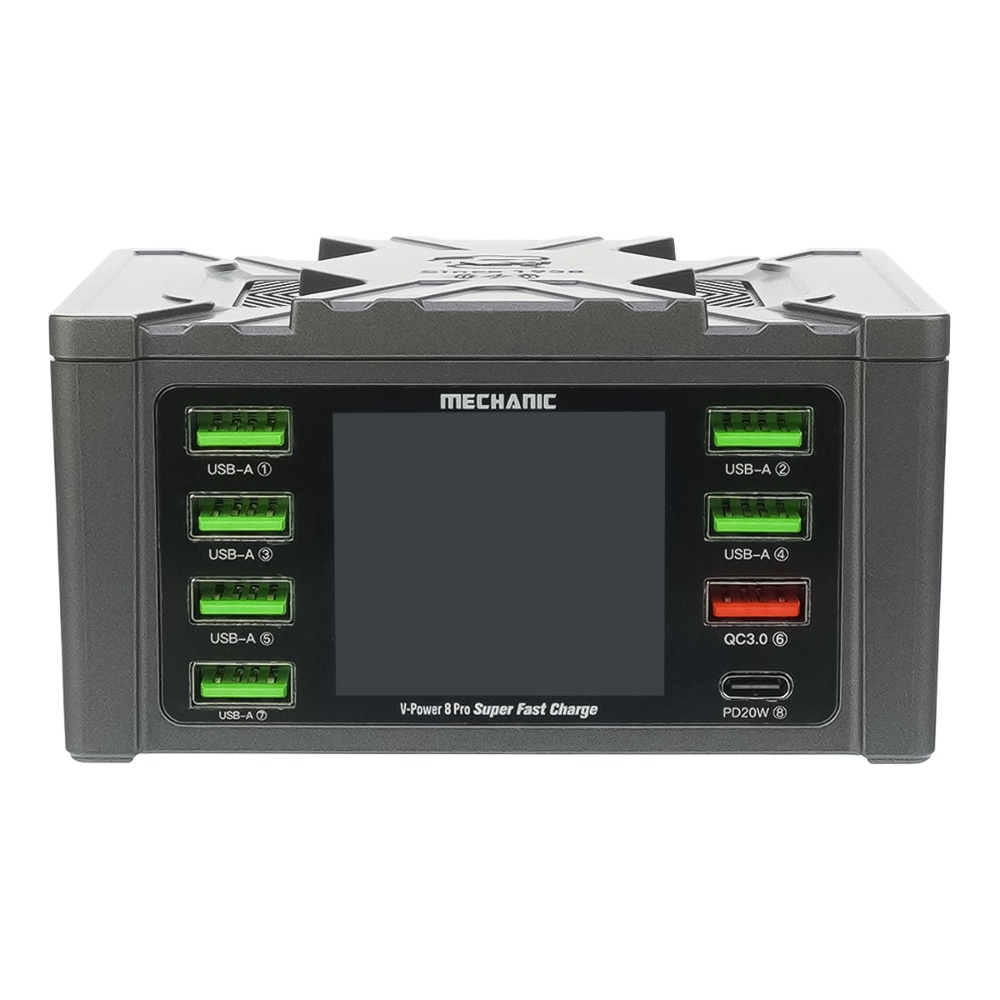       Mechanic V- Power 8 Pro 110W (6 USB 2.4/ 1 USB QC 3A/ 1 Type C - PD 20W/ Wireless fast charging 15W)