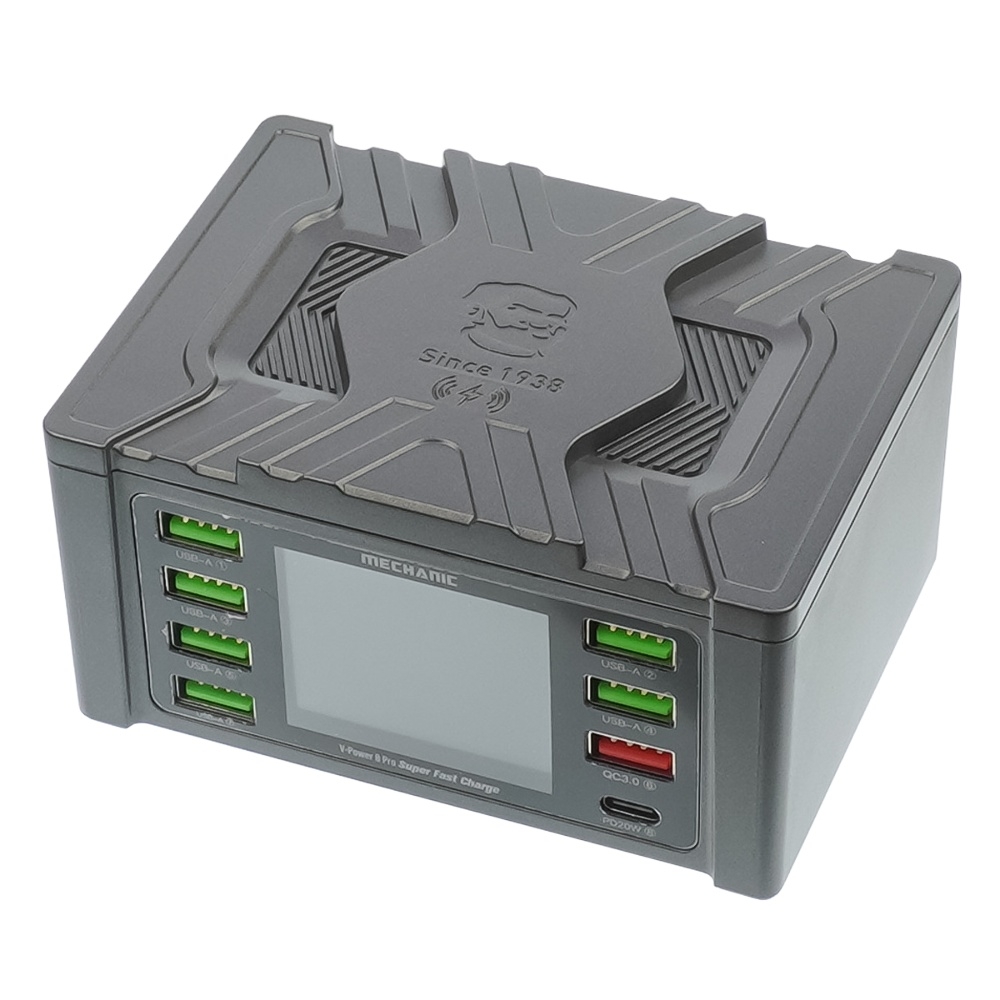       Mechanic V- Power 8 Pro 110W (6 USB 2.4/ 1 USB QC 3A/ 1 Type C - PD 20W/ Wireless fast charging 15W)