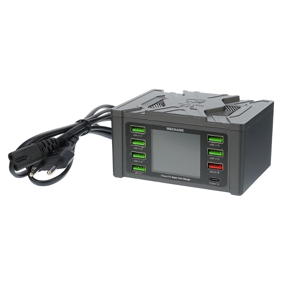       Mechanic V- Power 8 Pro 110W (6 USB 2.4/ 1 USB QC 3A/ 1 Type C - PD 20W/ Wireless fast charging 15W)