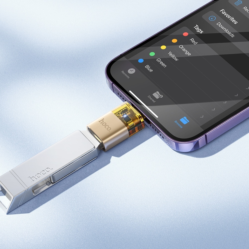   Hoco UA36 Lightning to USB gold