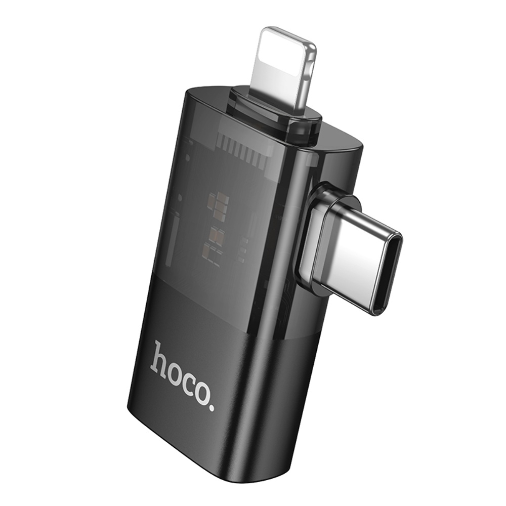   Hoco UA36E 21 Lightning/ Type-C to USB black