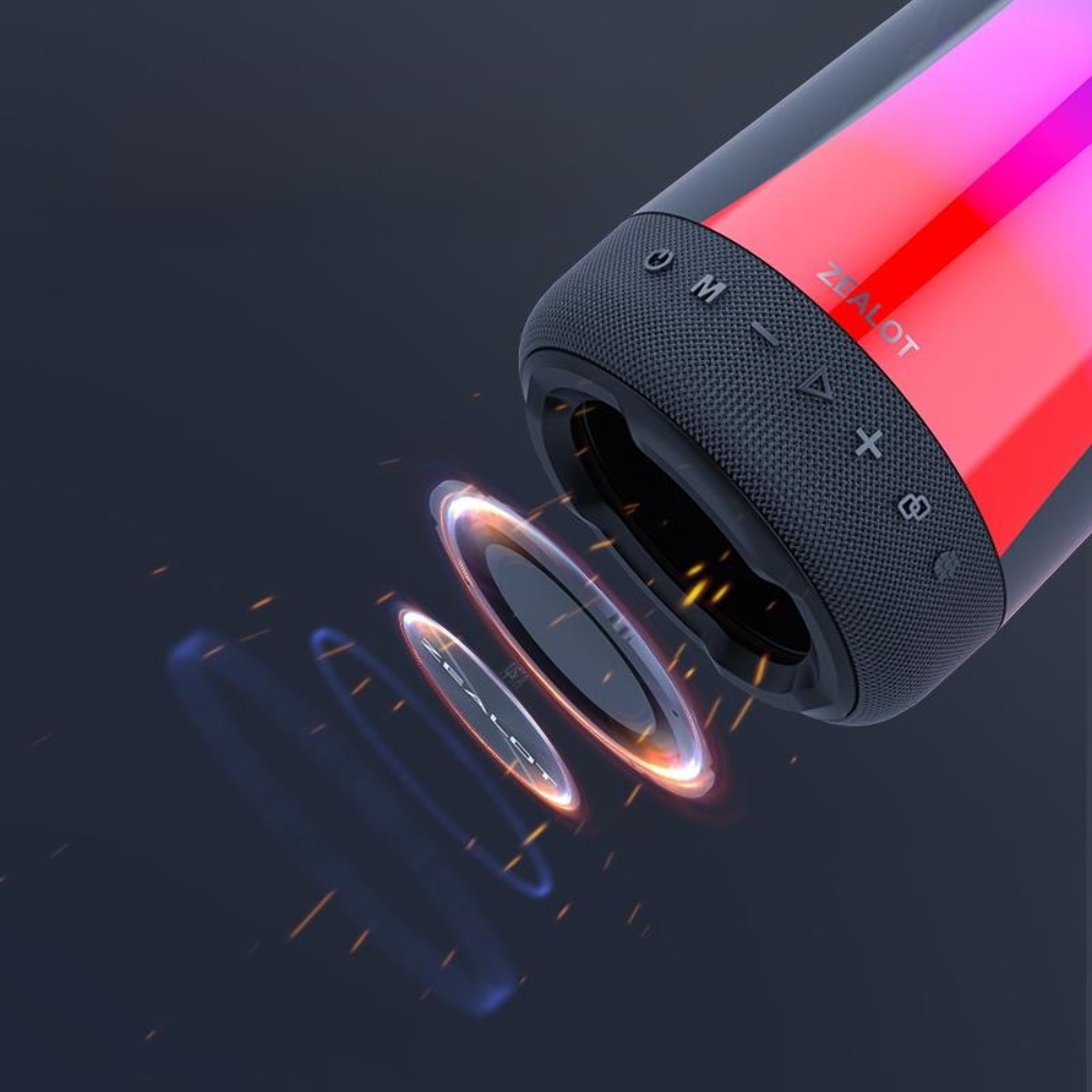  Bluetooth  ZEALOT S66  LED  Black