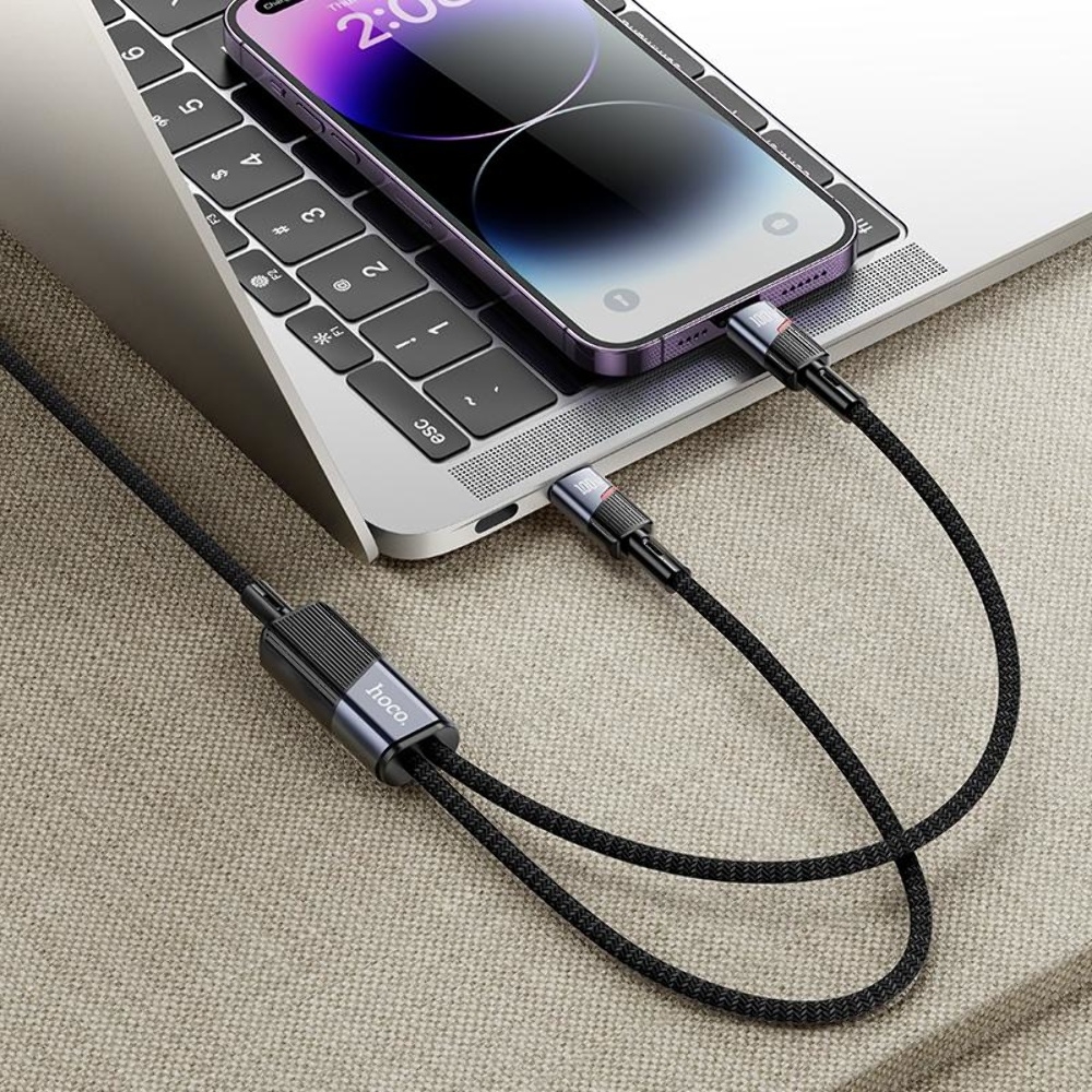  Hoco U139 21 Type-C to Type-C/ Lightning 100W 1.2m black