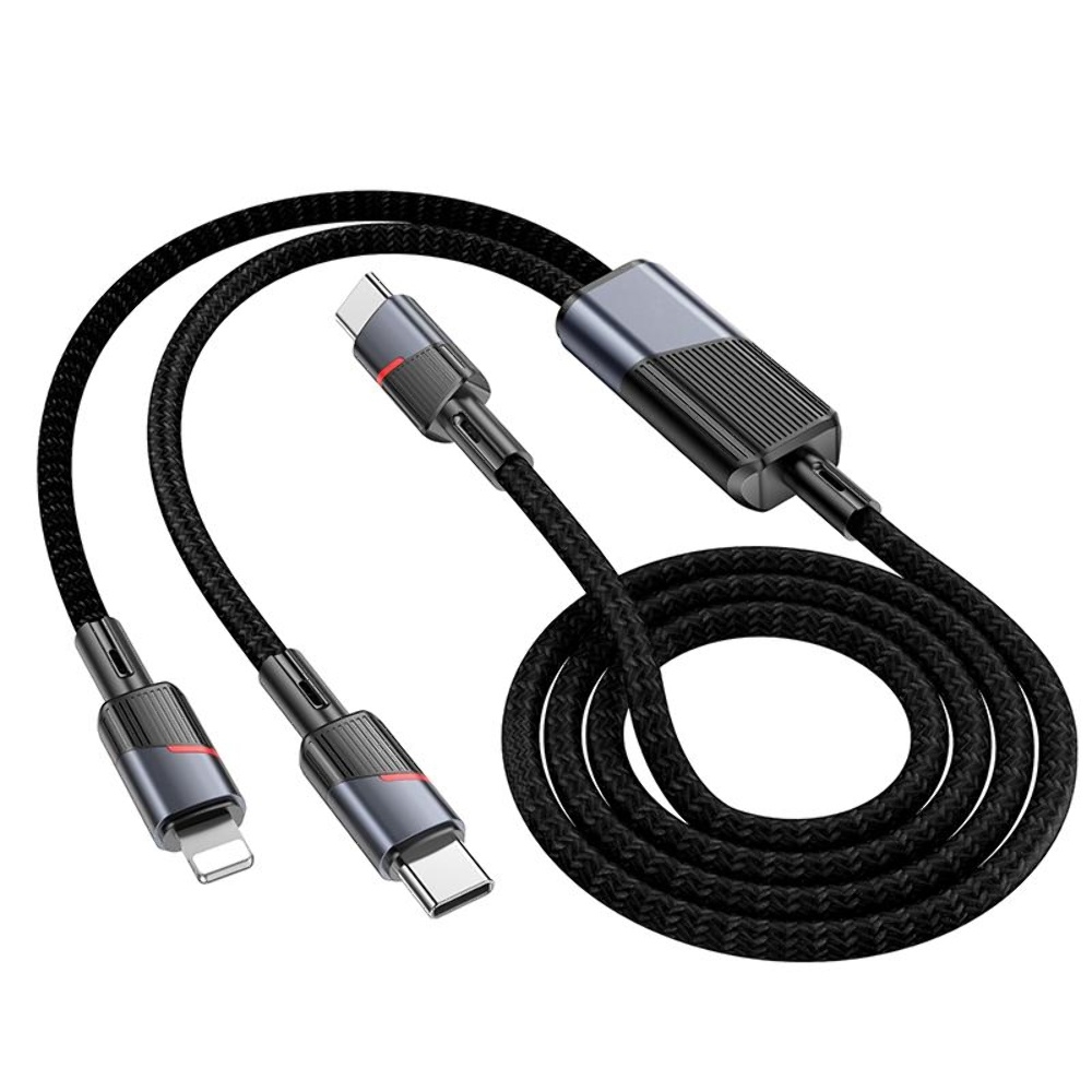  Hoco U139 21 Type-C to Type-C/ Lightning 100W 1.2m black