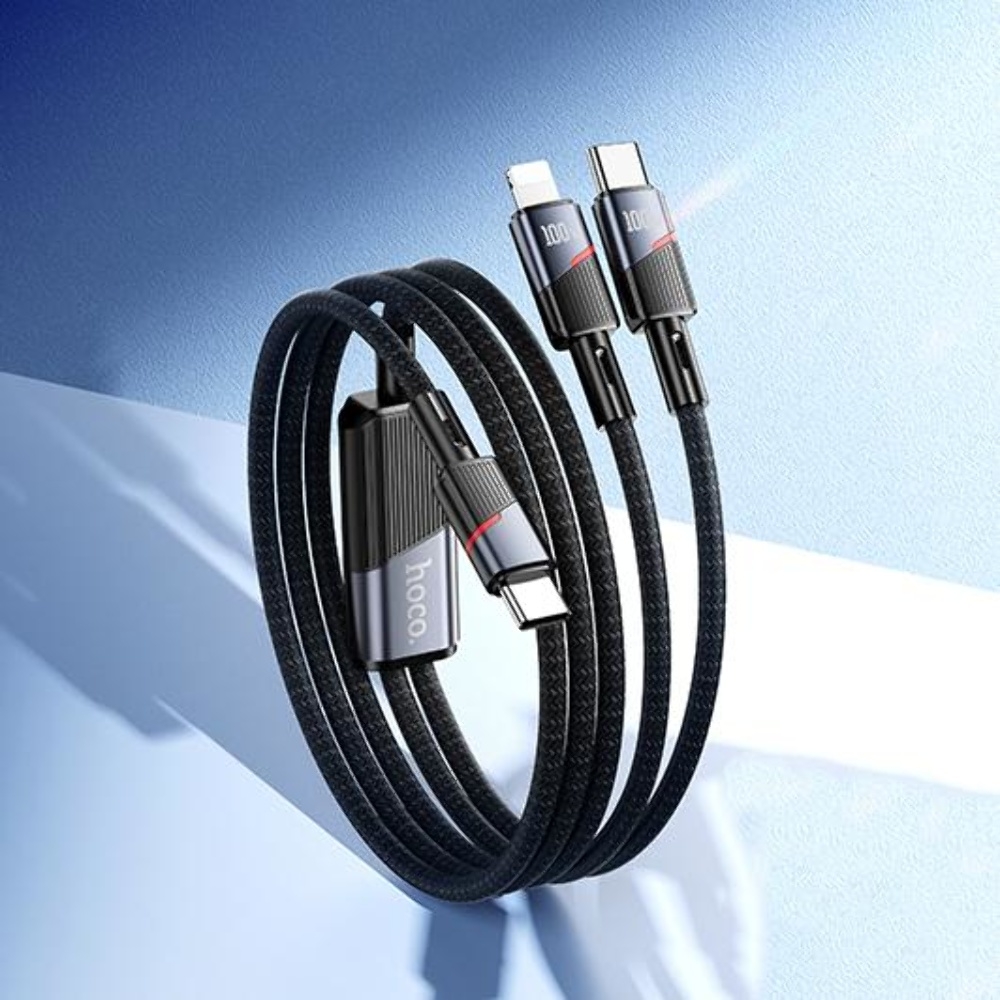  Hoco U139 21 Type-C to Type-C/ Lightning 100W 1.2m black