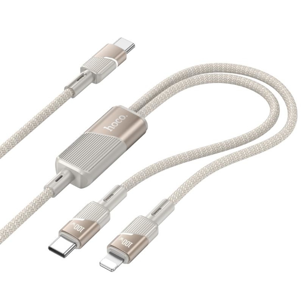  Hoco U139 21 Type-C to Type-C/ Lightning 100W 1.2m gold