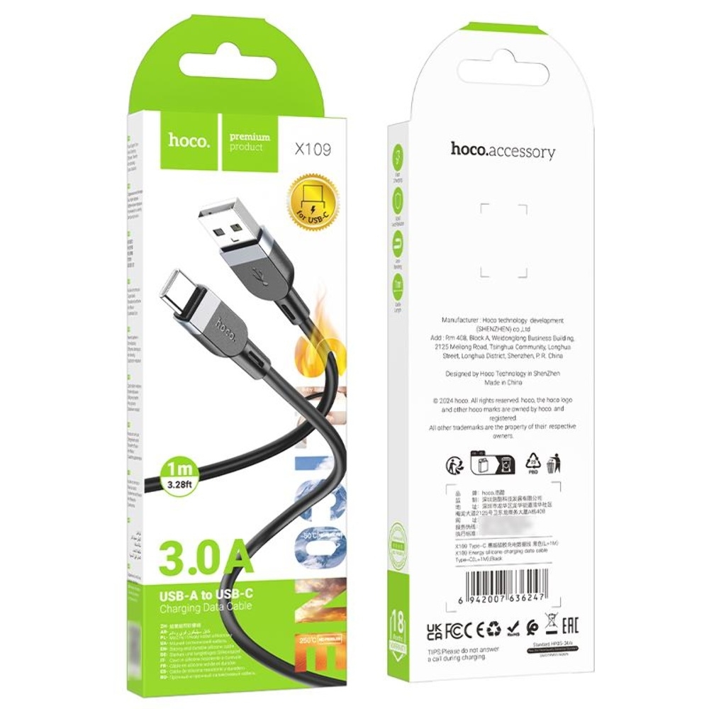  Hoco X109 USB to Type-C 1m black