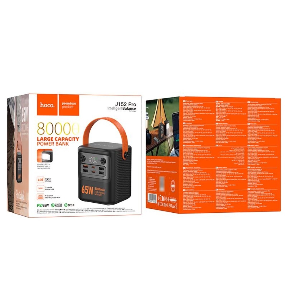 Power bank Hoco J152 Pro 80000mAh PD 65W black