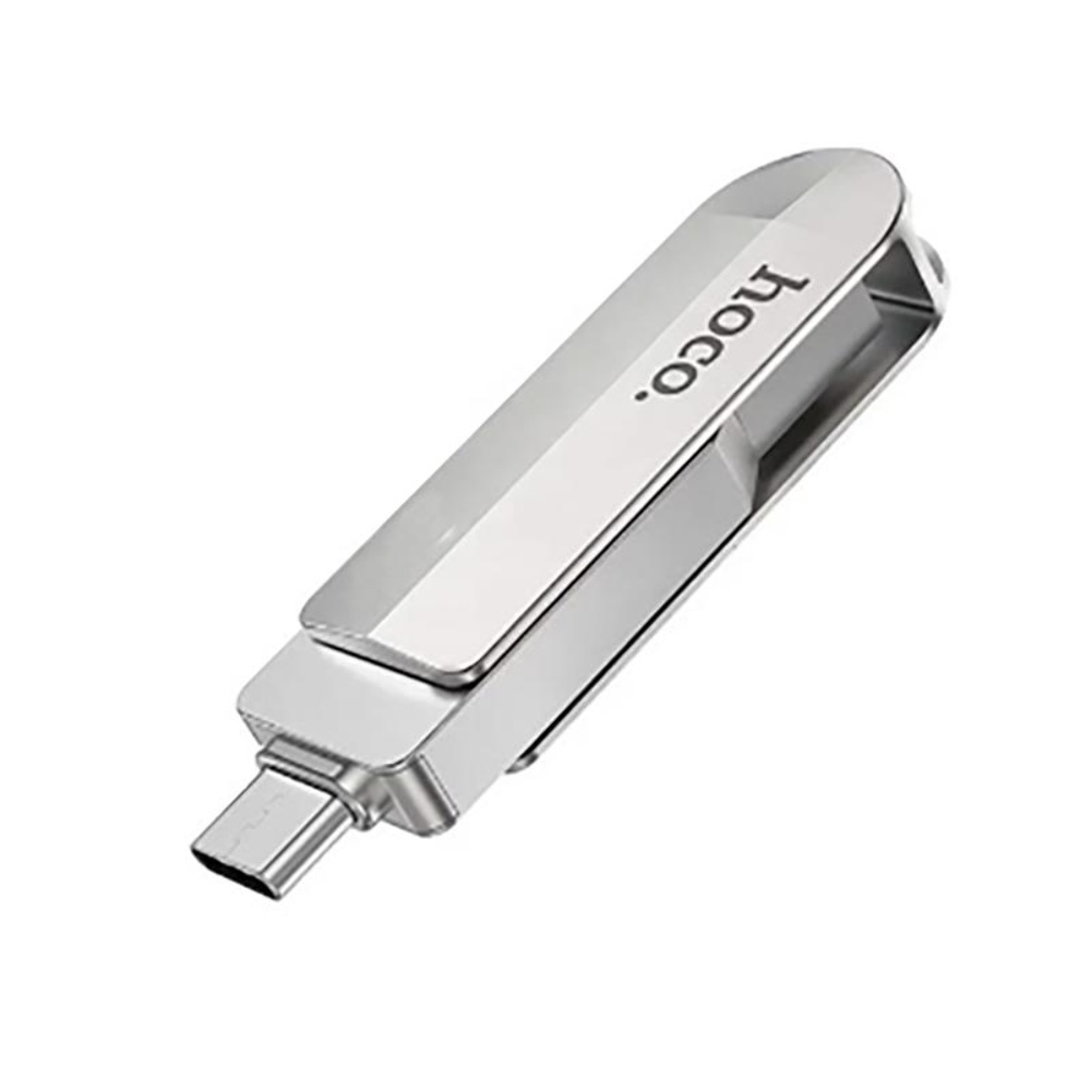 USB  Hoco UD10 16GB Wise   Type-C + USB-A   USB3.0 metal gray